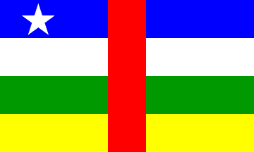 [Central African Republic Flag with White Star]