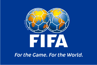 [The flag of FIFA.]