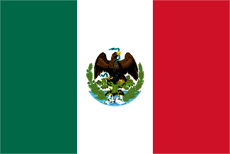 [1823 Mexico national flag, first revision: Dec. 30, 1880-Dec. 31, 1898. 30, 1916. By Juan Manuel Gabino Villascán]