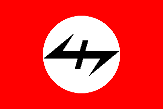Werewolf symbol neonazi flag