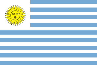 [Hist. flag of Uruguay]